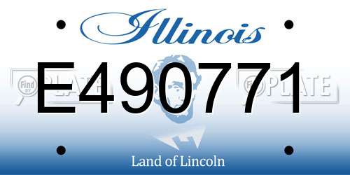 E490771 Illinois License Plate