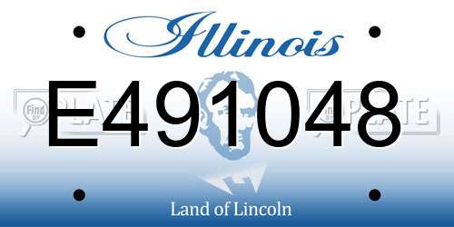E491048 Illinois License Plate