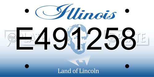 E491258 Illinois License Plate