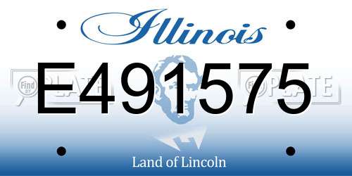 E491575 Illinois License Plate