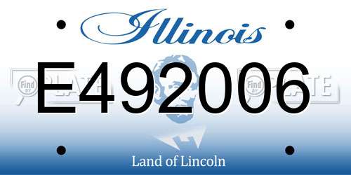 E492006 Illinois License Plate