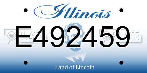 E492459 Illinois License Plate