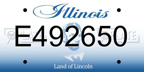 E492650 Illinois License Plate