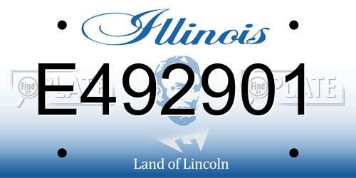 E492901 Illinois License Plate