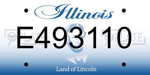 E493110 Illinois License Plate