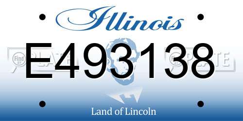 E493138 Illinois License Plate