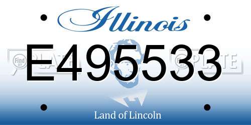 E495533 Illinois License Plate