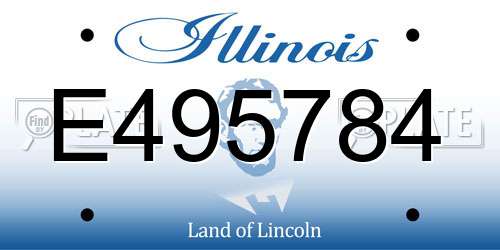 E495784 Illinois License Plate