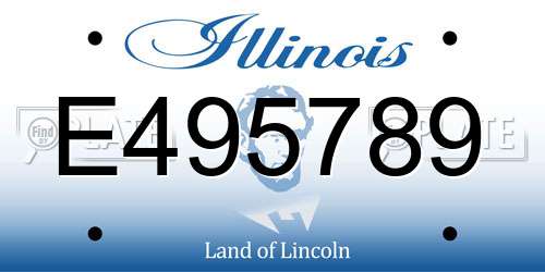 E495789 Illinois License Plate