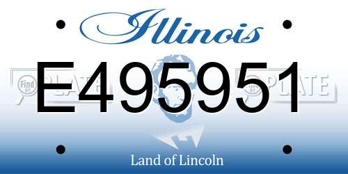 E495951 Illinois License Plate