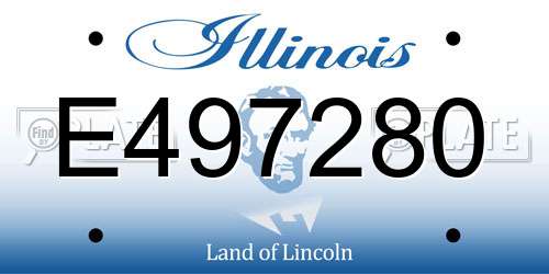 E497280 Illinois License Plate