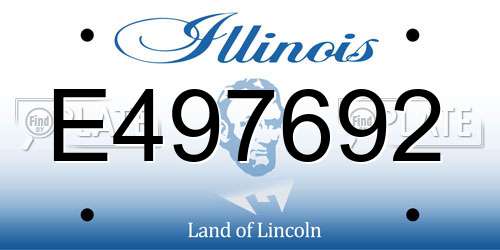 E497692 Illinois License Plate
