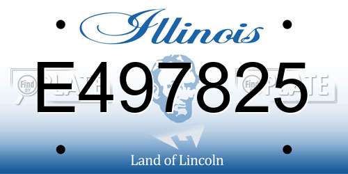 E497825 Illinois License Plate