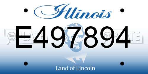 E497894 Illinois License Plate
