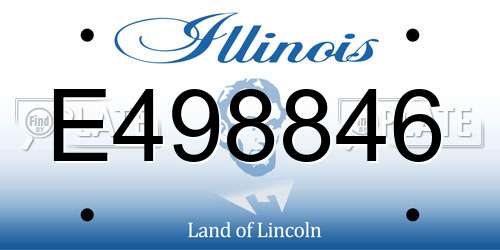 E498846 Illinois License Plate