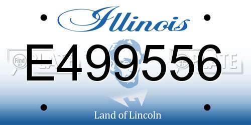 E499556 Illinois License Plate