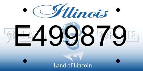 E499879 Illinois License Plate