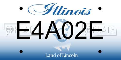 E4A02E Illinois License Plate
