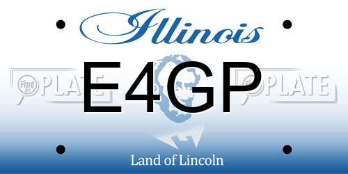E4GP Illinois License Plate