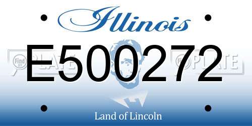 E500272 Illinois License Plate
