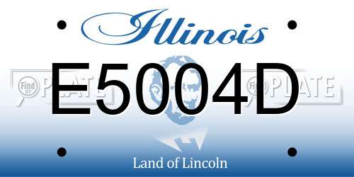 E5004D Illinois License Plate