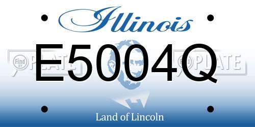 E5004Q Illinois License Plate