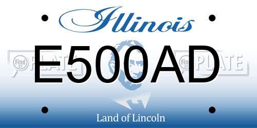 E500AD Illinois License Plate