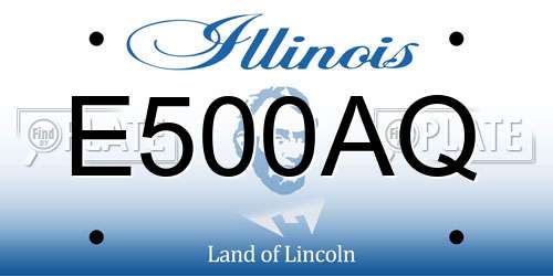E500AQ Illinois License Plate