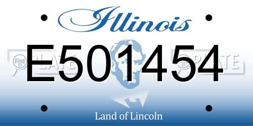 E501454 Illinois License Plate