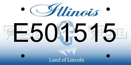 E501515 Illinois License Plate