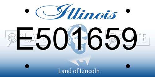 E501659 Illinois License Plate