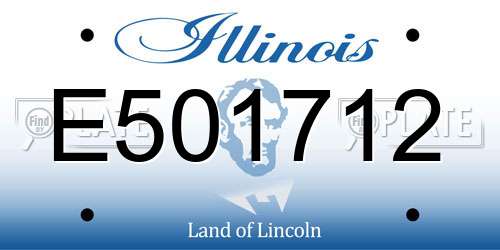 E501712 Illinois License Plate
