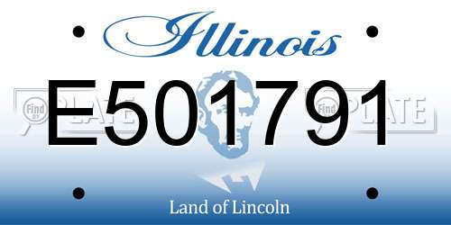 E501791 Illinois License Plate