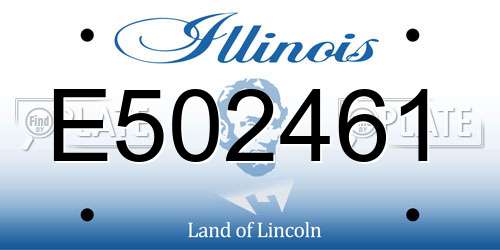 E502461 Illinois License Plate