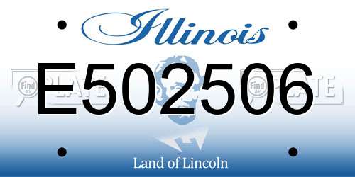 E502506 Illinois License Plate