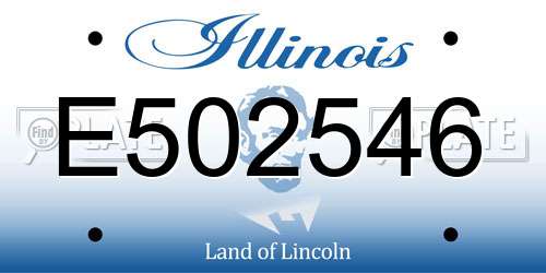 E502546 Illinois License Plate