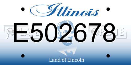 E502678 Illinois License Plate