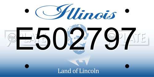 E502797 Illinois License Plate