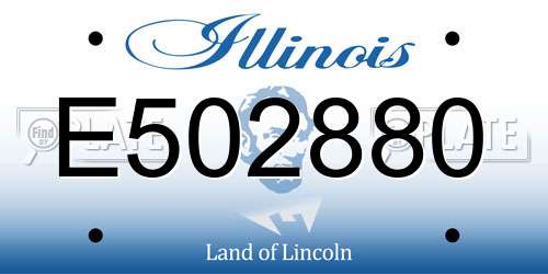 E502880 Illinois License Plate