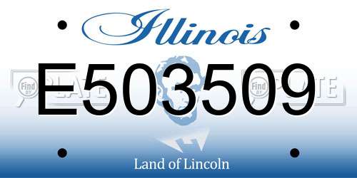 E503509 Illinois License Plate