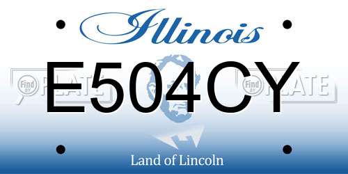 E504CY Illinois License Plate