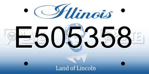 E505358 Illinois License Plate
