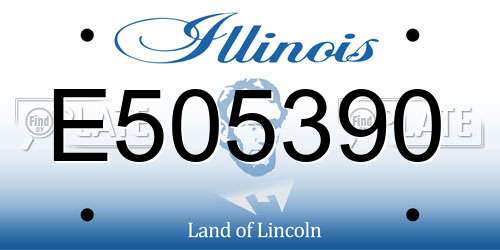 E505390 Illinois License Plate