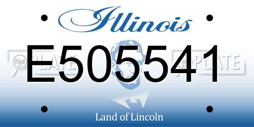 E505541 Illinois License Plate