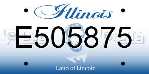 E505875 Illinois License Plate