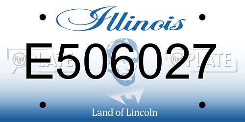 E506027 Illinois License Plate