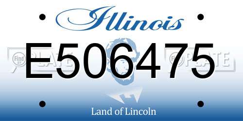 E506475 Illinois License Plate