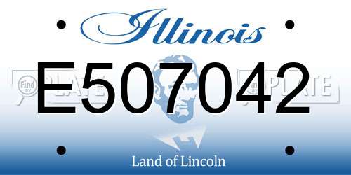 E507042 Illinois License Plate