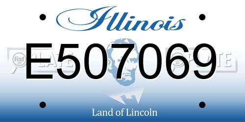 E507069 Illinois License Plate