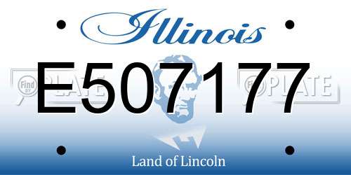 E507177 Illinois License Plate